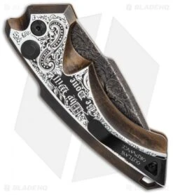 Hogue Knives/Outlaw Ordnance/Manspot X5 Automatic Knife (4" Bronze) Exclusive -Sharp Knife World Hogue Knives X5 Spear Point Automatic Knife 3.25in Bronze Manspot Exclusive 34591 EXLBHQ BHQ 107276 LS Side