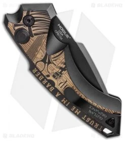 Hogue Knives/Outlaw Ordnance X5 Auto Knife Class Barbershop (3.25" Black) 7 Hogue Knives/Outlaw Ordnance X5 Auto Knife Class Barbershop (3.25" Black) -Sharp Knife World Hogue Knives X5 Spear Point Automatic Knife 3.25in Working Class Barbershop 34593 EXLBHQ BHQ 107277 LS Side