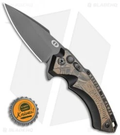 Hogue Knives/Outlaw Ordnance X5 Flipper Knife Class Barbershop (3.5" Black) -Sharp Knife World Hogue Knives X5 Spear Point Flipper Knife 3.25in Working Class Barbershop 34594 EXLBHQ BHQ 107279 LS Bottlecap
