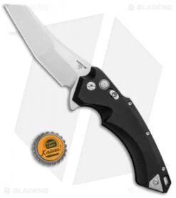 Hogue Knives X5 Wharncliffe Flipper Knife Black Aluminum (4" Stonewash) 34540 -Sharp Knife World Hogue Knives X5 Wharncliffe Flipper Black Alum SW 34540 EXLRSR BHQ 95614 jr bottlecap