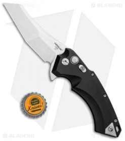 Hogue Knives X5 Wharncliffe Flipper Knife Black Aluminum (3.5" Stonewash) 34560 -Sharp Knife World Hogue Knives X5 Wharncliffe Flipper Black Alum SW 34560 EXLRSR BHQ 95611 jr bottlecap