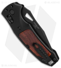 Hogue Sig K320 Classic AXG Tanto Knife Black Aluminum + Walnut (3.5" Black) -Sharp Knife World Hogue Sig K320 Classic AXG Tanto Knife Black Alum Walnut 3in Black BHQ 140231 td side