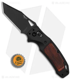 Hogue Sig K320 Classic AXG Tanto Knife Black Aluminum + Walnut (3.5" Black) -Sharp Knife World Hogue Sig K320 Classic AXG Tanto Knife Black Alum Walnut 3in Black BHQ 140231 td size