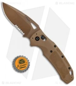 Hogue Sig K320 ABLE Lock Drop Point Knife Coyote Nylon Poly Serr (3.5" PVD) -Sharp Knife World Hogue Sig K320 Nitron ABLE Coyote Poly DP Tan Serr 36373 BHQ 117080 jr bottlecap 2