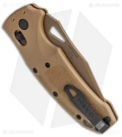 Hogue Sig K320 ABLE Lock Folding Knife Coyote Nylon Poly Tanto Serr (3.5" PVD) -Sharp Knife World Hogue Sig K320 Nitron ABLE Coyote Poly DP Tan Serr 36373 BHQ 117080 jr side