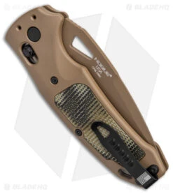 Hogue Sig K320 Scorpion AXG Drop Point FDE Aluminum + G-Mascus (3.5" FDE Serr) -Sharp Knife World Hogue Sig K320 Scorpion AXG DP FDE Aluminum G Mascus FDE Serr BHQ 140234 jr side