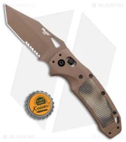 Hogue Sig K320 Scorpion AXG Tanto Knife FDE Aluminum + G-Mascus (3.5" FDE Serr) -Sharp Knife World Hogue Sig K320 Scorpion AXG TAnto FDE Aluminum G Mascus FDE Serr BHQ 140233 jr bottlecap