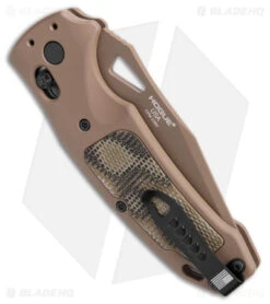 Hogue Sig K320 Scorpion AXG Tanto Knife FDE Aluminum + G-Mascus (3.5" FDE Serr) -Sharp Knife World Hogue Sig K320 Scorpion AXG TAnto FDE Aluminum G Mascus FDE Serr BHQ 140233 jr side