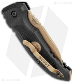Hogue Sig Sauer A01 Microswitch Automatic Knife Wharncliffe (2.6" FDE) -Sharp Knife World Hogue Sig Sauer A01 Microswitch Auto Wharncliffe FDE 16100 BHQ 102933 jr side