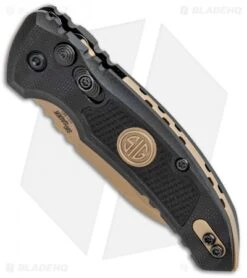 Hogue Sig Sauer A01 Microswitch Automatic Knife Wharncliffe (2.6" FDE) -Sharp Knife World Hogue Sig Sauer A01 Microswitch Auto Wharncliffe FDE 16100 BHQ 102933 jr spine