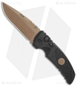 Hogue Sig Sauer EX-A01 Automatic Knife Black G-10 (3.5" FDE) 36130