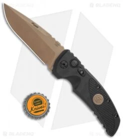 Hogue Sig Sauer EX-A01 Automatic Knife Black G-10 (3.5" FDE) 36130 7 Hogue Sig Sauer EX-A01 Automatic Knife Black G-10 (3.5" FDE) 36130 -Sharp Knife World Hogue Sig Sauer EX A01 Auto black G 10 FDE BHQ 84594 jr bottlecap