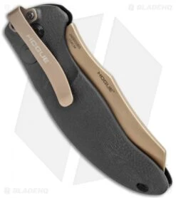 Hogue Sig Sauer EX-A04 Wharncliffe Automatic Knife Black G-10 (3.5" FDE) 36420 -Sharp Knife World Hogue Sig Sauer EX A04 Wharncliffe Auto Black G 10 FDE 36420 BHQ 84597 jr side