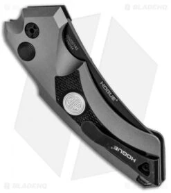 Hogue Sig Sauer EX-A05 Wharncliffe Automatic Knife Grey (3.5" Black) 36522 -Sharp Knife World Hogue Sig Sauer EX A05 Wharncliffe Auto Grey Black 36522 BHQ 86063 jr side