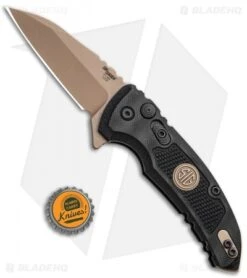 Hogue Sig Sauer X1 Microflip Wharncliffe Flipper Knife Black G-10 (2.6" FDE) -Sharp Knife World Hogue Sig Sauer X1 Microflip Wharncliffe Flipper Knife Black G 10 FDE BHQ 102932 kp jr bottlecap