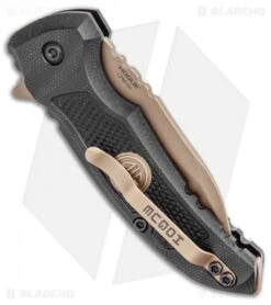 Hogue Sig Sauer X1 Microflip Wharncliffe Flipper Knife Black G-10 (2.6" FDE) -Sharp Knife World Hogue Sig Sauer X1 Microflip Wharncliffe Flipper Knife Black G 10 FDE BHQ 102932 kp jr side