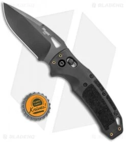 Hogue Sig Sauer K320 Nitron ABLE Lock Knife Black (3.5" Black) Drop Point -Sharp Knife World Hogue Sig k320 Nitron ABLE Lock Black Polymer DP Black BHQ 117079 jr bottlecap