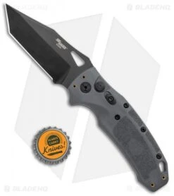 Hogue Sig K320A Tactical Automatic Tanto Knife Gray Polymer (3.5" Black) -Sharp Knife World Hogue Sig k320A Tactical Auto Gray Polymer Tanto Black BHQ 117428 jr bottlecap