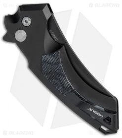 Hogue Knives X5 Wharncliffe Flipper Knife Black G-Mascus (4" Black) 34549 -Sharp Knife World Hogue X 5 Flip Blk G Masc Blk 34549 BHQ 51792 jr side