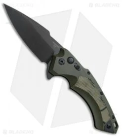 Hogue Knives X5 Spear Point Flipper Knife OD Green G-Mascus (3.5" Black)