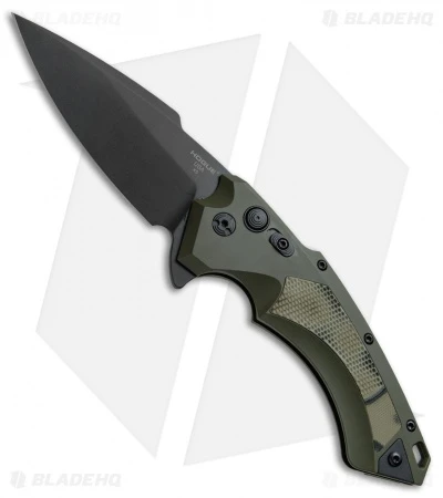Hogue Knives X5 Spear Point Flipper Knife OD Green G-Mascus (3.5" Black) 1 Hogue Knives X5 Spear Point Flipper Knife OD Green G-Mascus (3.5" Black)