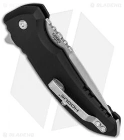 Hogue X1 Microflip Drop Point Flipper Knife Matte Black (2.6" Stonewash) 24172 6 Hogue X1 Microflip Drop Point Flipper Knife Matte Black (2.6" Stonewash) 24172 -Sharp Knife World Hogue X1 Microflip DP Flipper Matte Black SW HOGK24170 BHQ 77522 jr side