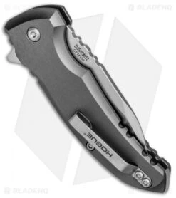 Hogue X1 Microflip Wharncliffe Flipper Knife Matte Gray (2.6" SW) 24162 -Sharp Knife World Hogue X1 Microflip Folder Wha 24162 BHQ 83149 jr side