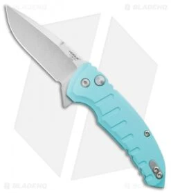 Hogue X1 Microflip Flipper Knife Matte Aquamarine (2.6" Stonewash) 24173