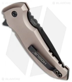 Hogue X1 Microflip Flipper Knife Matte Flat Dark Earth (2.6" Black) 24177 -Sharp Knife World Hogue X1 Microflip Plunge Matte Flat Dark Earth Black HO24177 BHQ 73364 jr side