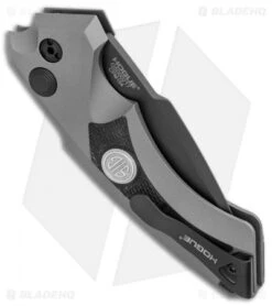 Hogue Sig Sauer EX-A05 Spear Point Automatic Knife Gray (3.5" Black) 36532 -Sharp Knife World Sig Knives EX A05 Spear Point FDE SW BHQ 84601 er side jr