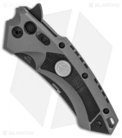 Hogue Sig Sauer X5 Wharncliffe Flipper Knife Black (3.5" Black) 36562 -Sharp Knife World Sig X5 Sig Tactical Folder C BHQ 84221 er spine