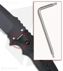 Wilson Tactical/Hogue Knives Star-Light Tactical Fighter Knife (5.5" Black) -Sharp Knife World hogue drop point blade black 35179 detail 1